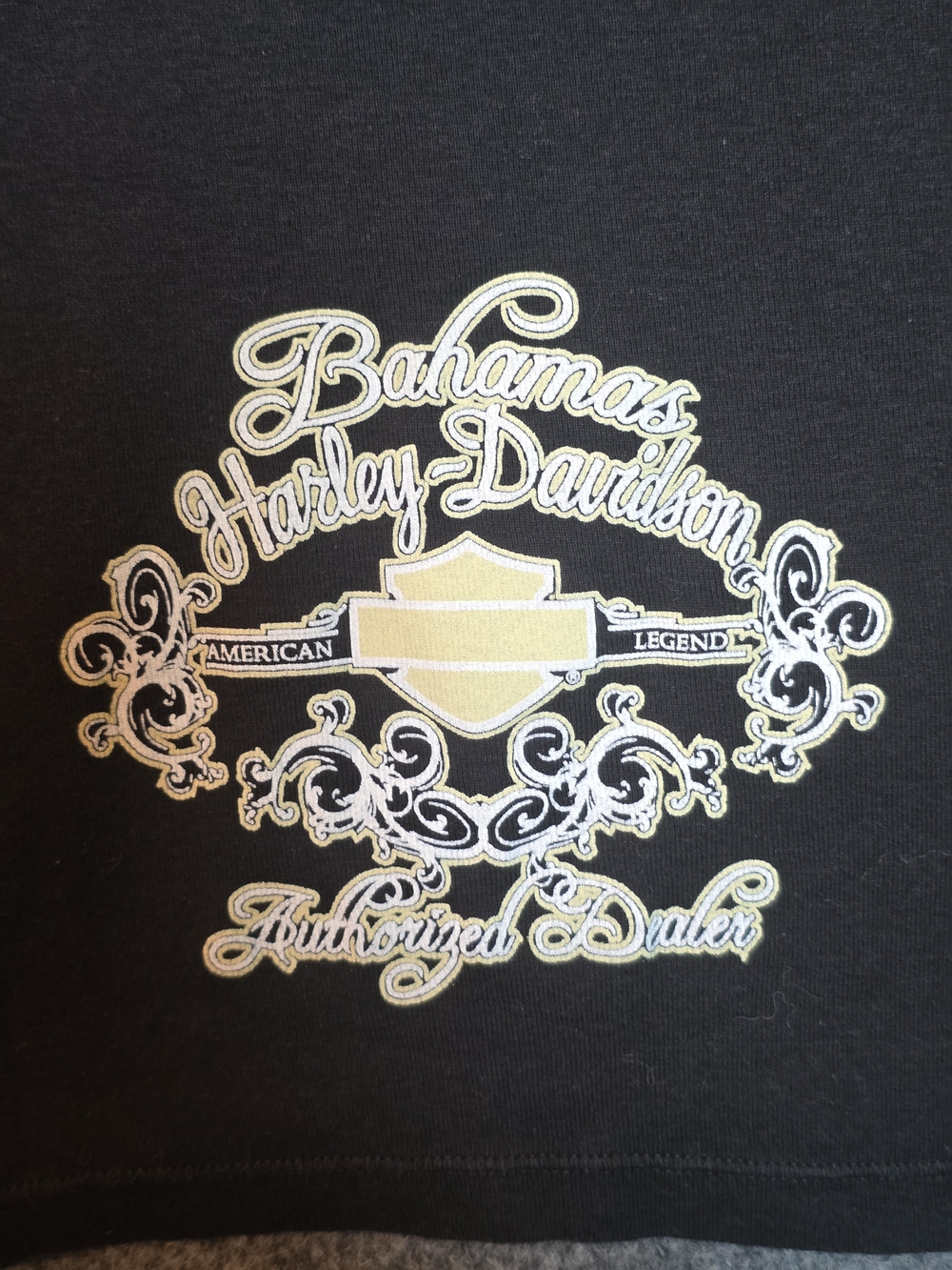 Harley Davidson Long Sleeve Shirt Womens M Black Motor Queens Bahamas Dealer Y2K
